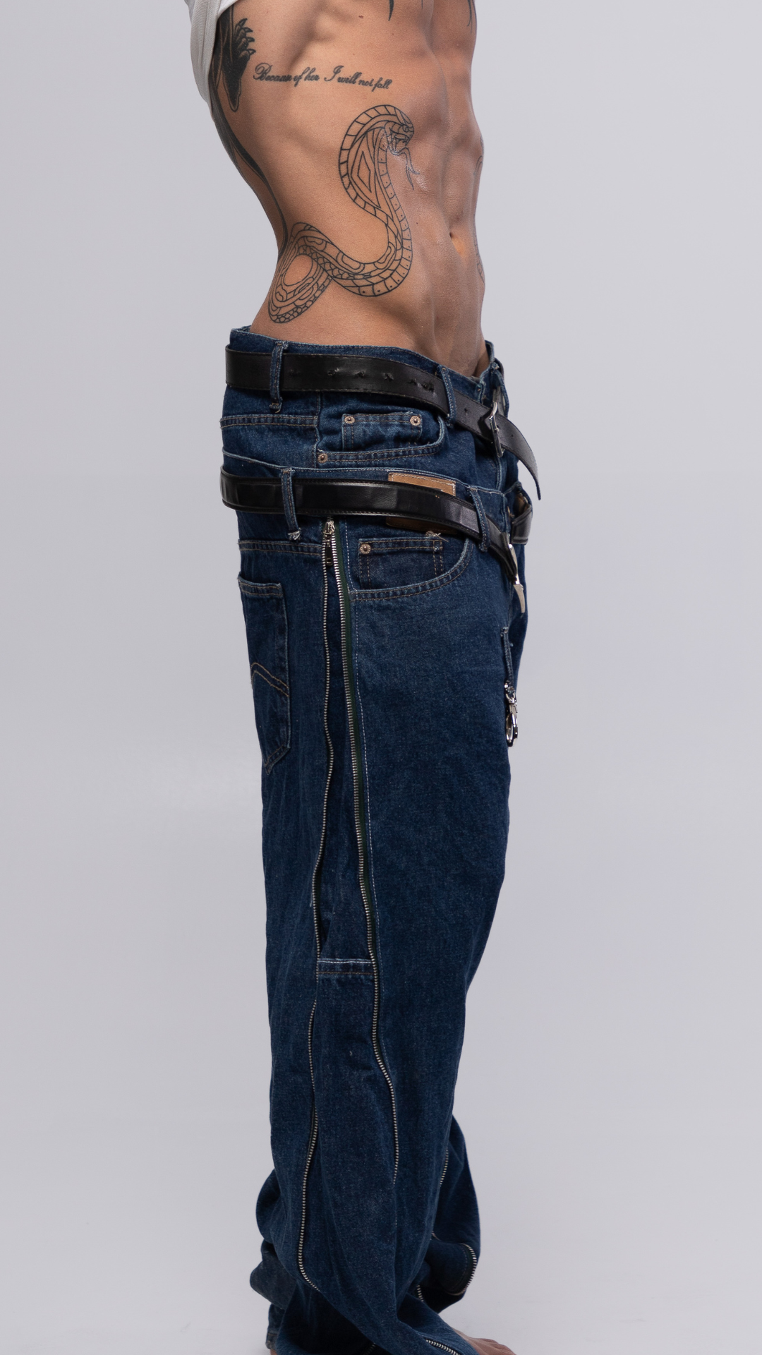 DOUBLE ZIPPO PANTS (BLUE)