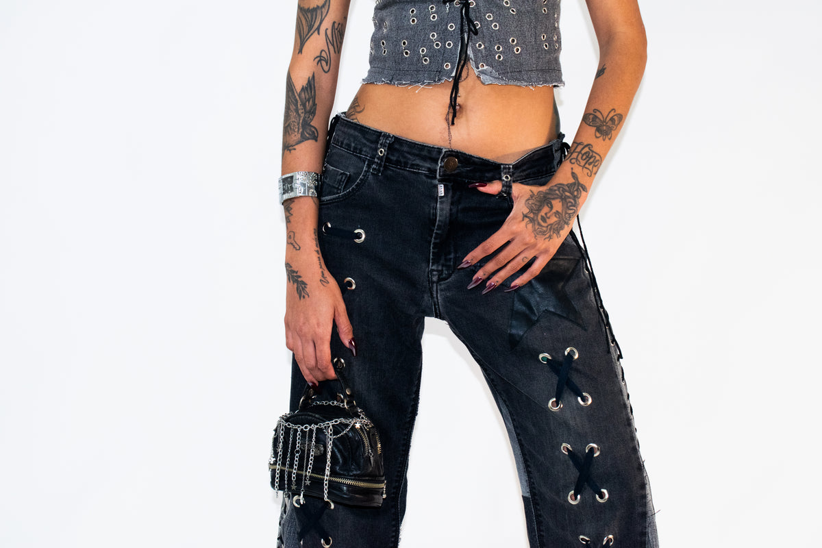 HARD GRAY DENIM PANTS FT. CCL
