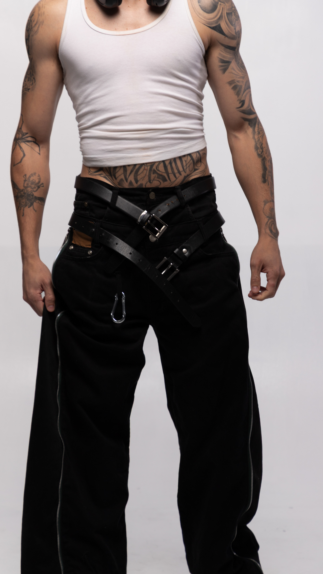 DOUBLE ZIPPO PANTS (BLACK)