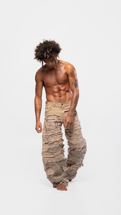 DESTROYED PANTS (BEIGE)