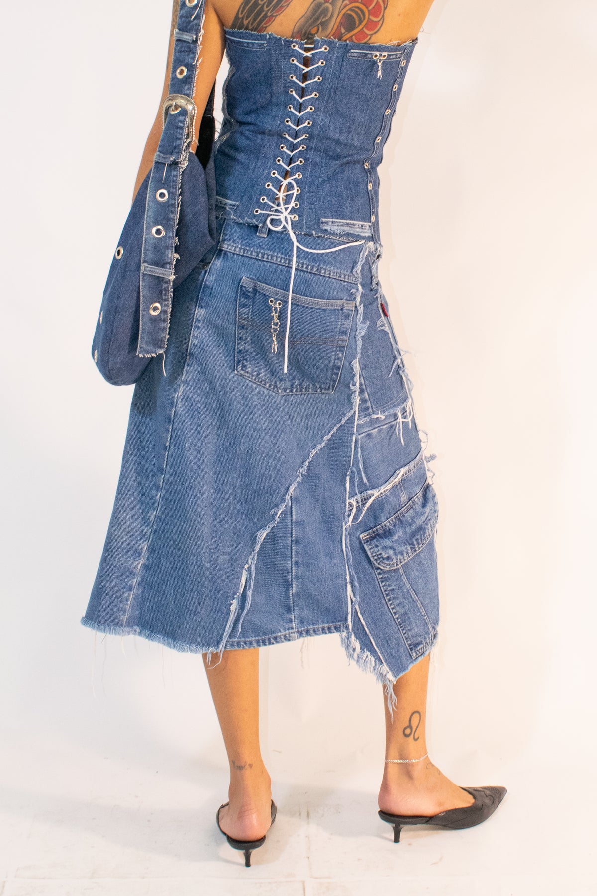 MIDI DENIM SKIRT FT. CCL