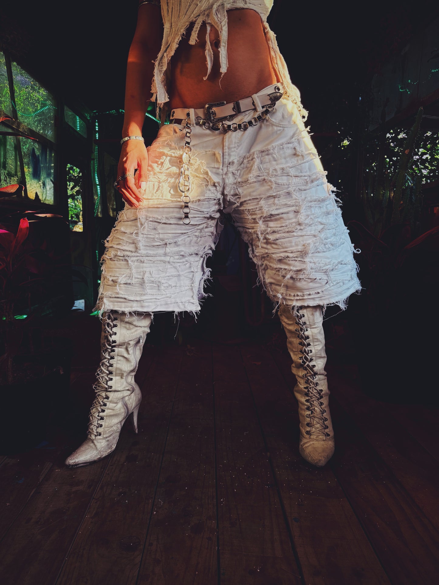 Destroyed Jorts (white)