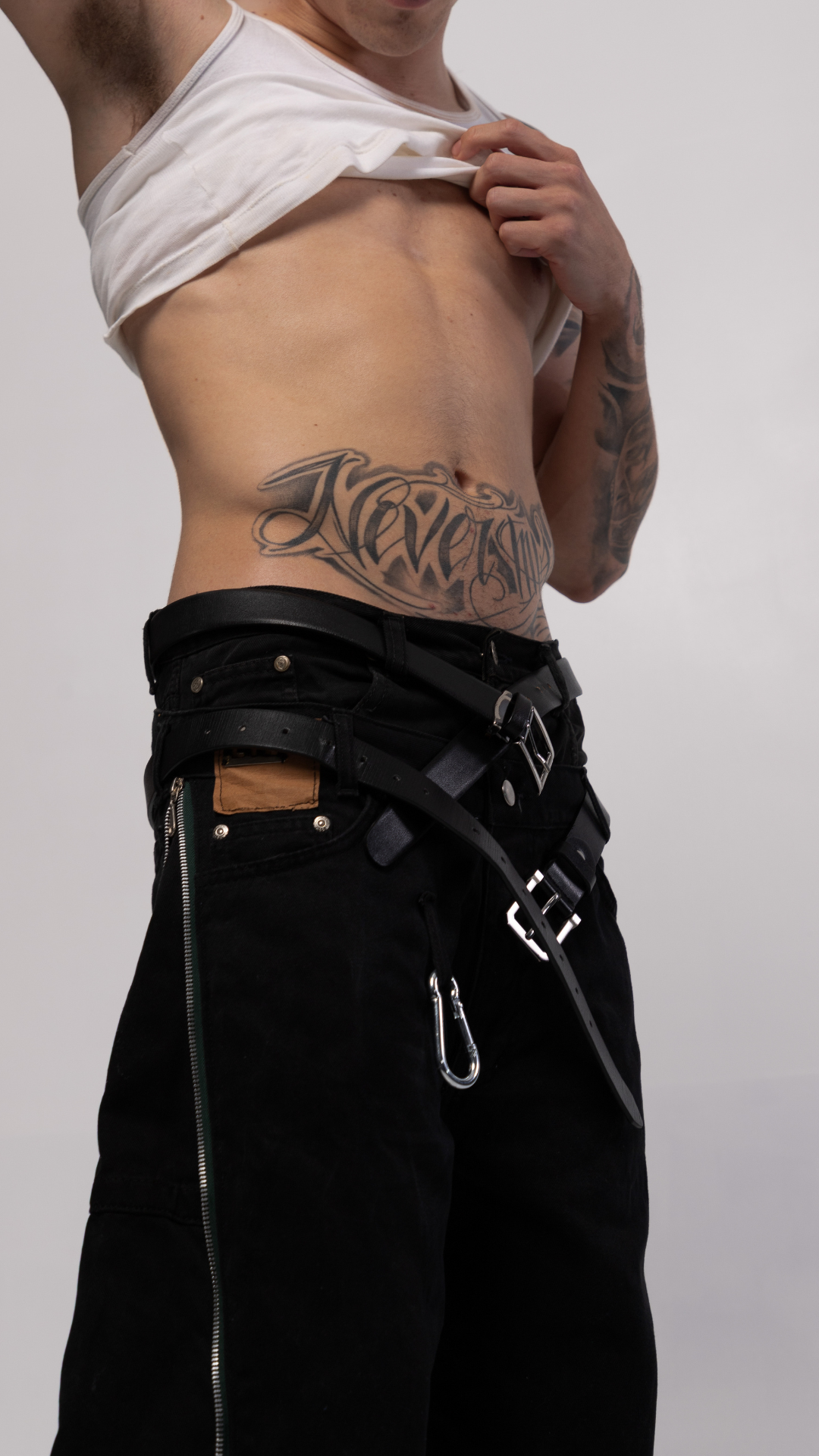 DOUBLE ZIPPO PANTS (BLACK)
