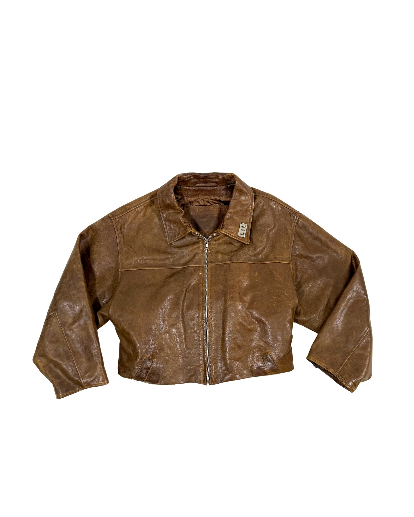 BELT JACKET (brown leather)