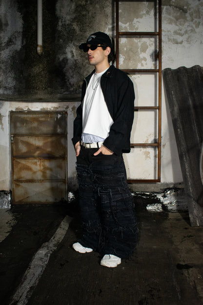 DESTROYED BLACK PANTS