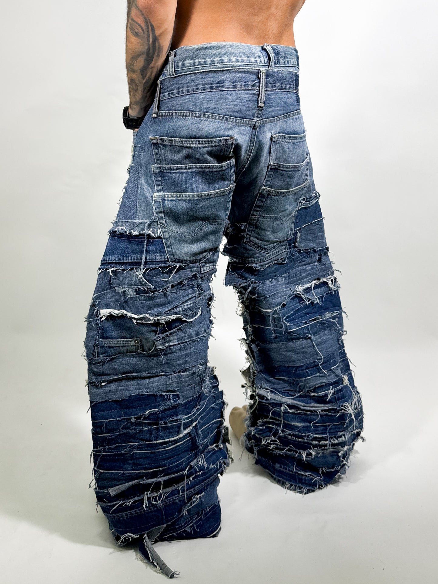 DOUBLE DESTROYED PANTS (Blue)