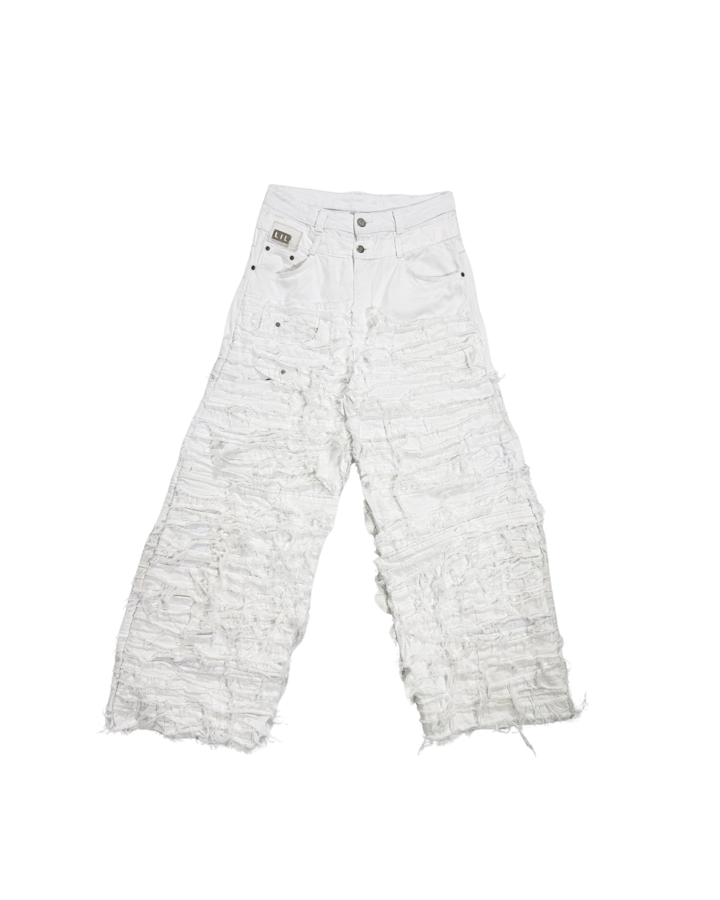DOUBLE DESTROYED PANTS (white)