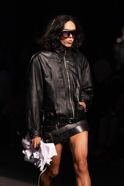 Leather Skirt with belts