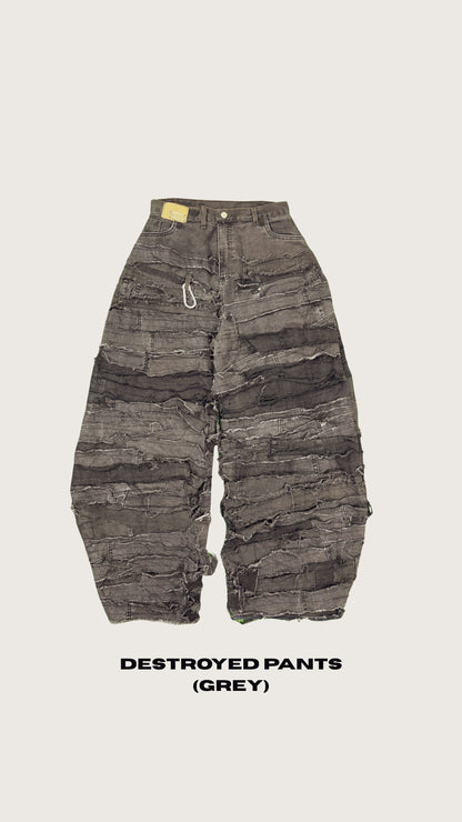 DESTROYED PANTS (GRAY)