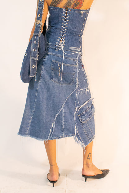 MIDI DENIM SKIRT FT. CCL