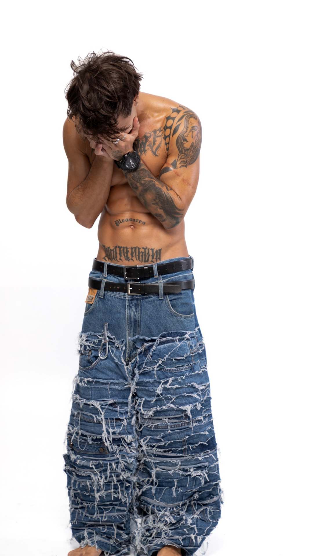 DOUBLE' DESTROYED PANTS (BLUE)