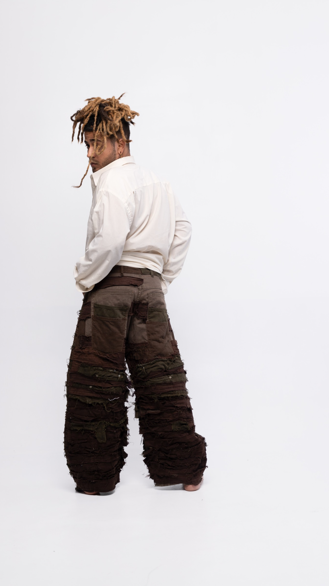 DESTROYED PANTS (BROWN)