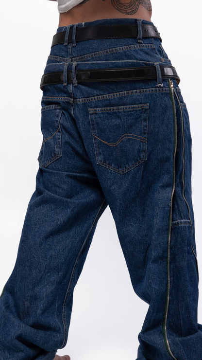 DOUBLE ZIPPO PANTS (BLUE)