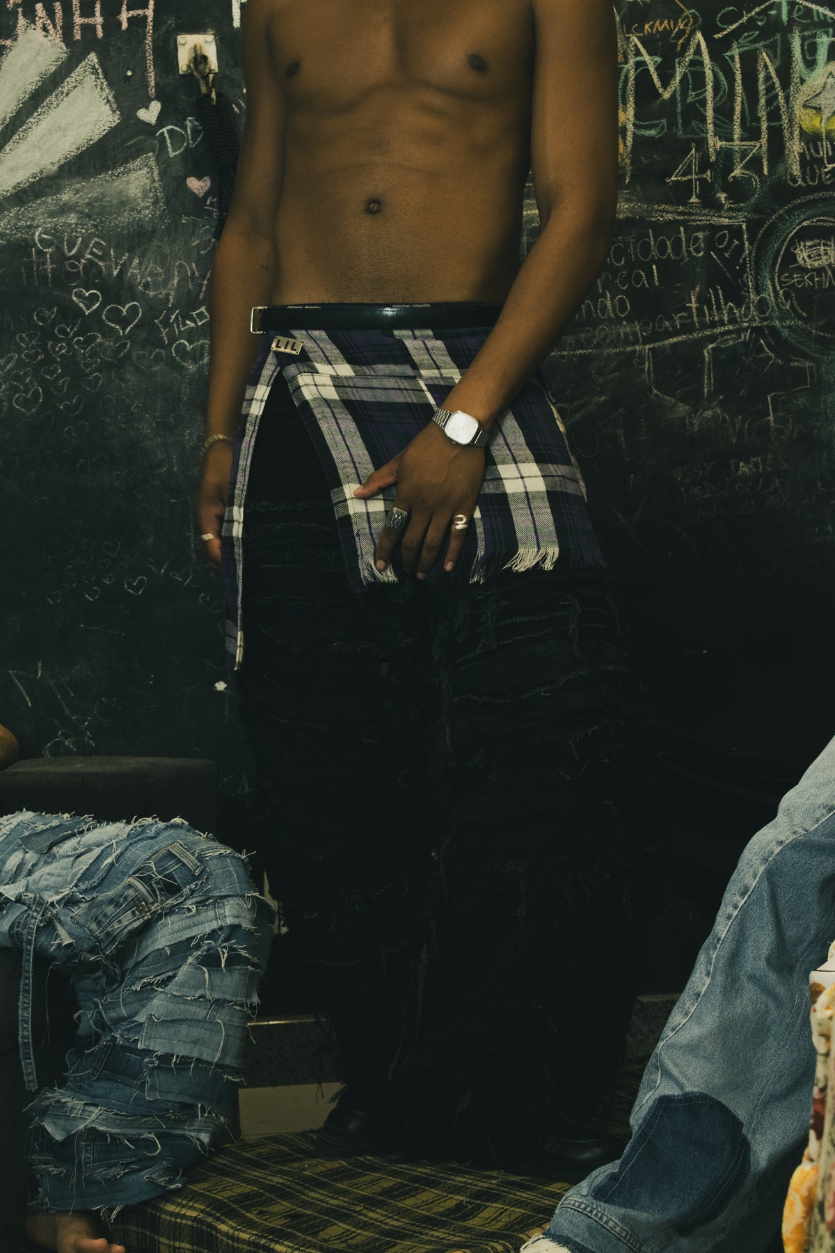 FLANNEL BELT SKIRT