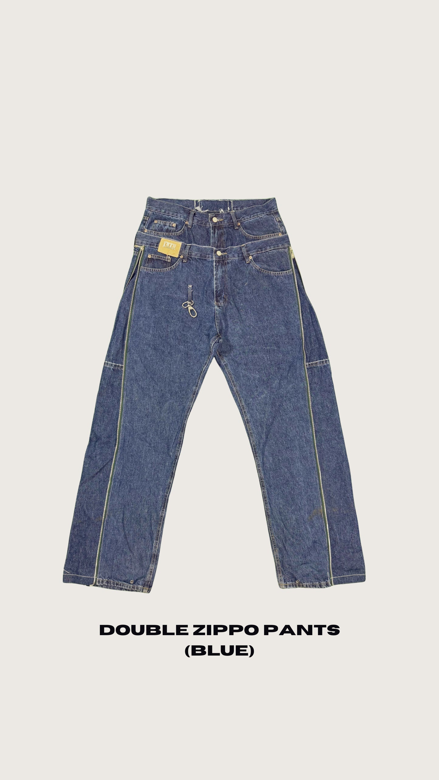 DOUBLE ZIPPO PANTS (BLUE)
