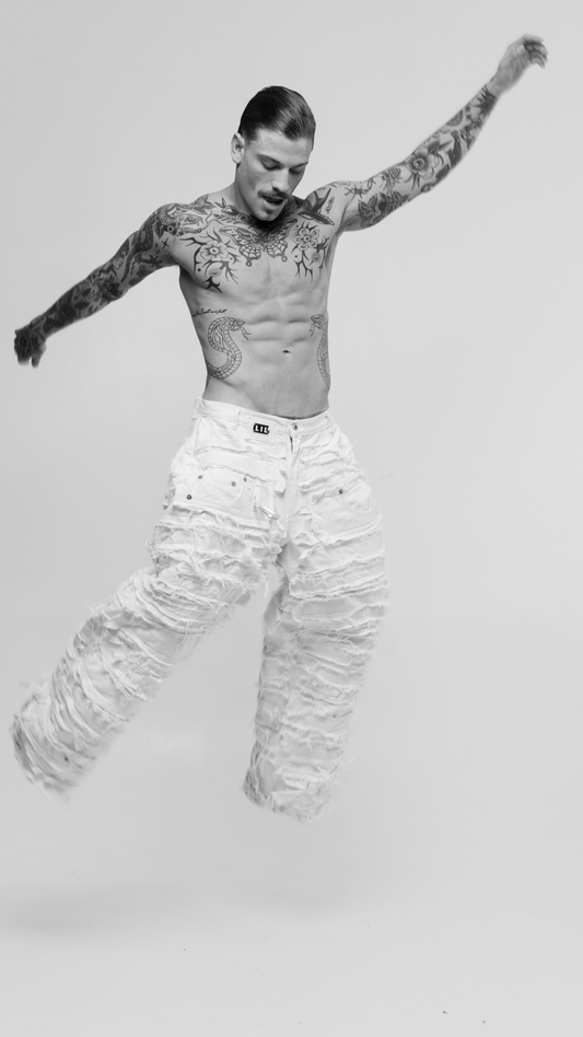 DESTROYED PANTS (WHITE)