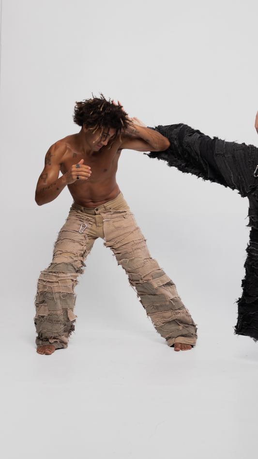 DESTROYED PANTS (BEIGE)