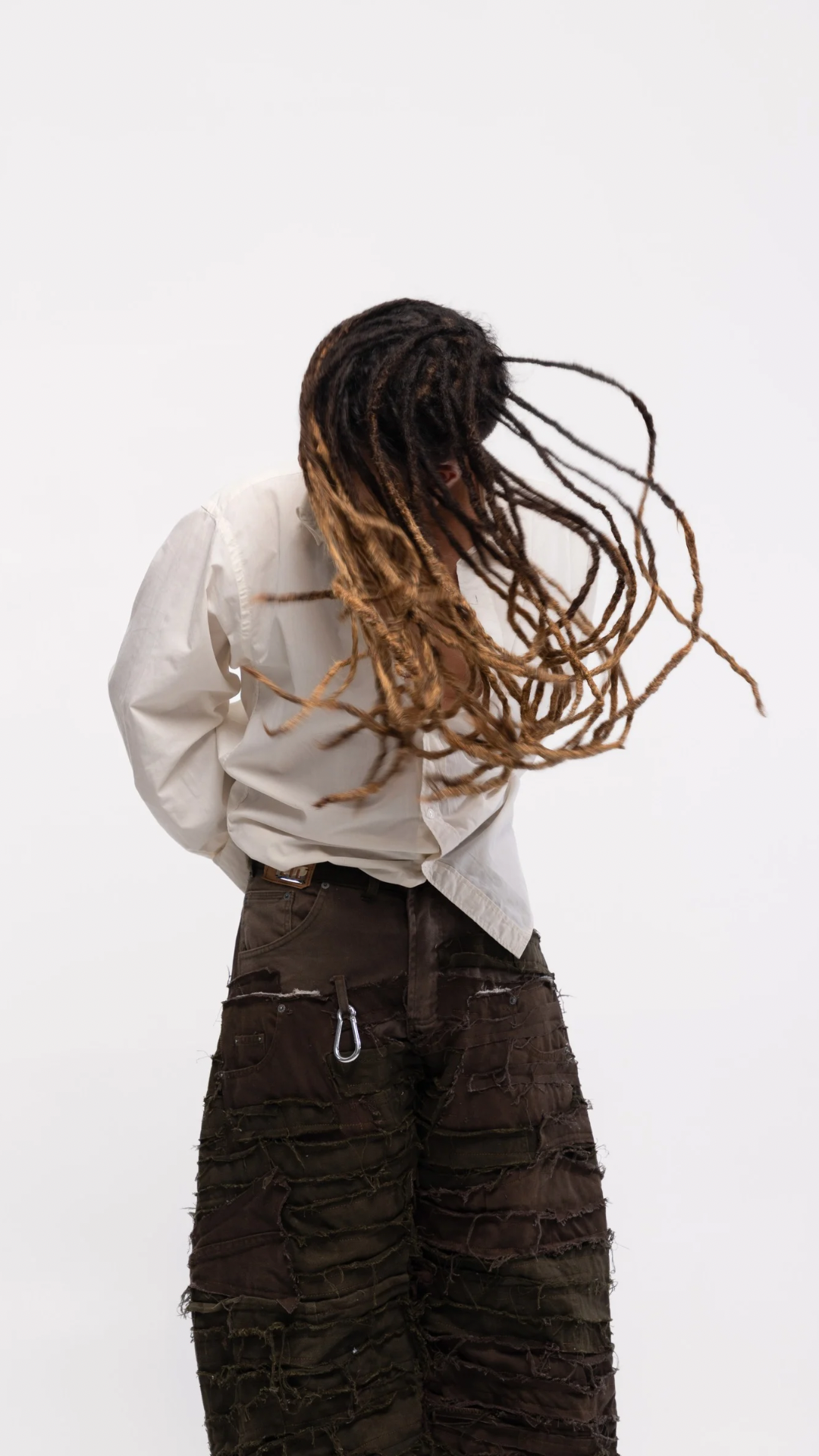 DESTROYED PANTS (BROWN)