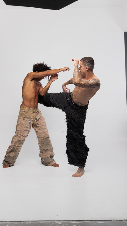 DESTROYED PANTS (GRAY)