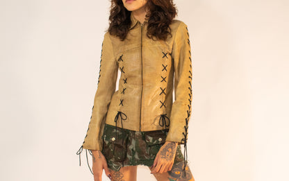 CAMO CARGO MINISKIRT