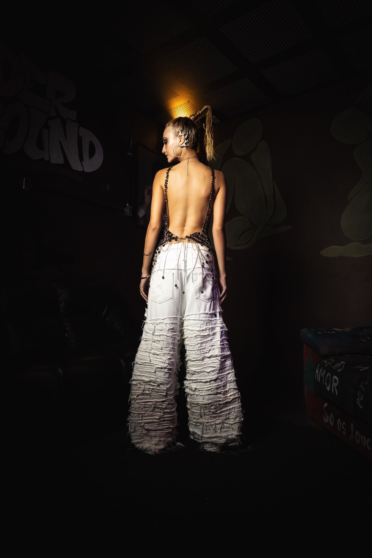 DOUBLE DESTROYED PANTS (white)