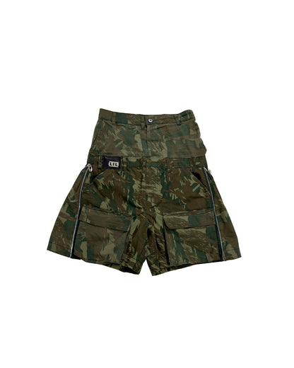 DOUBLE CAMO ZIPPO SHORTS