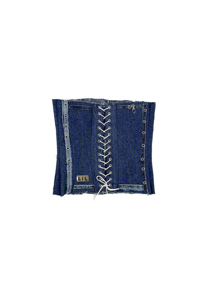 EYELET DENIM CORSET FT. CCL