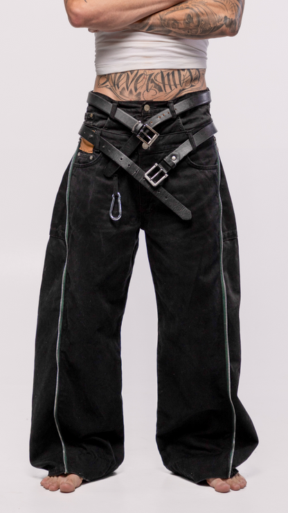 DOUBLE ZIPPO PANTS (BLACK)