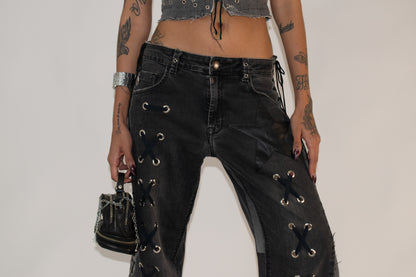HARD GRAY DENIM PANTS FT. CCL