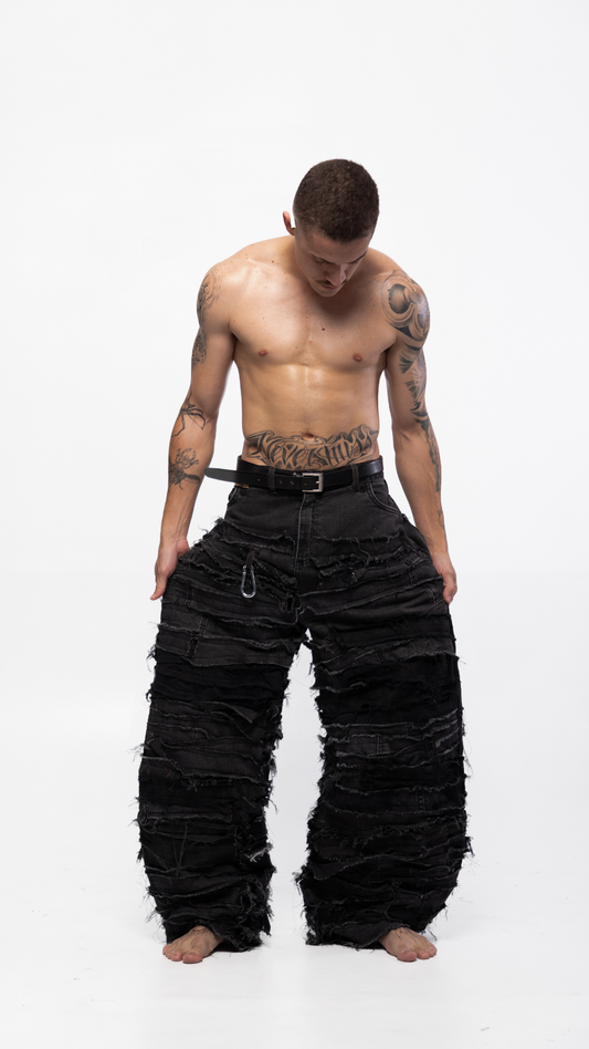 DESTROYED PANTS (GRAY)