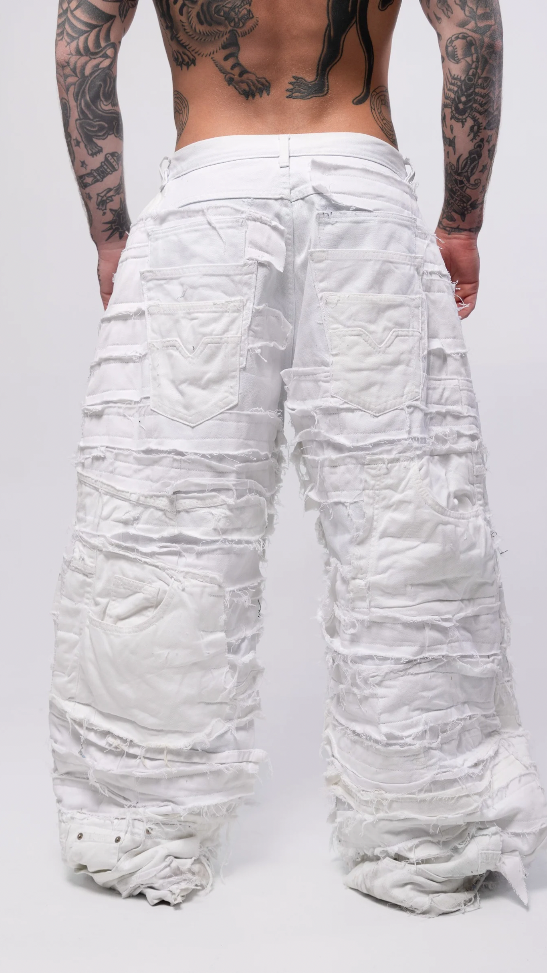 DESTROYED PANTS (WHITE)