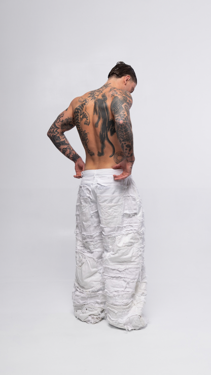 DESTROYED PANTS (WHITE)