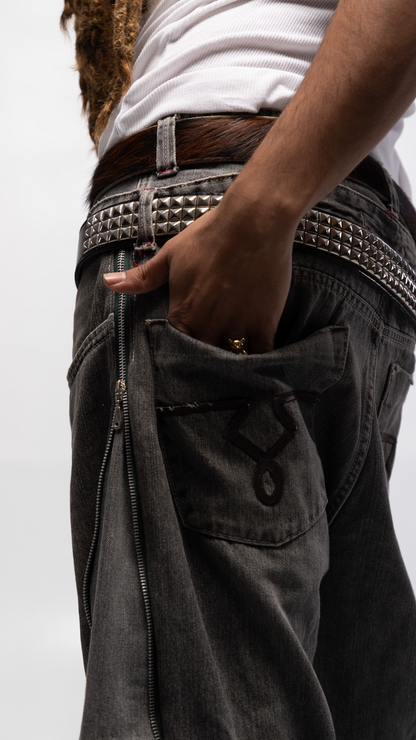 DOUBLE ZIPPO PANTS (GREY)