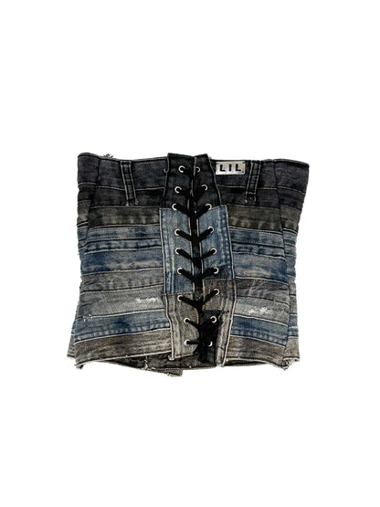 WAISTBAND GRAY TOP