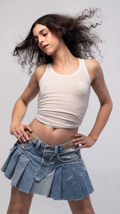 UPCYCLED (DIESEL) MINI-SKIRT