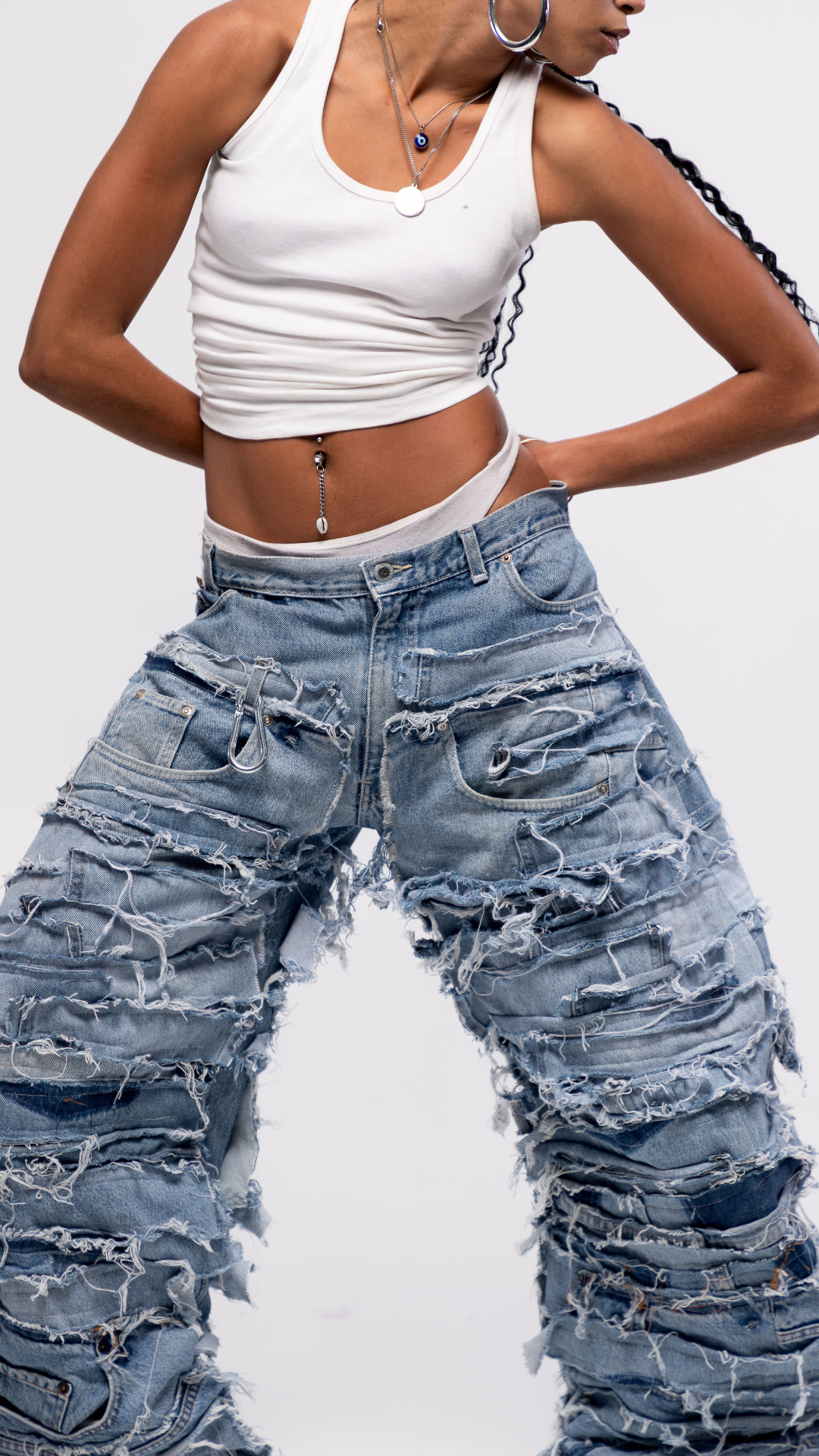 DESTROYED PANTS (LIGHT BLUE)
