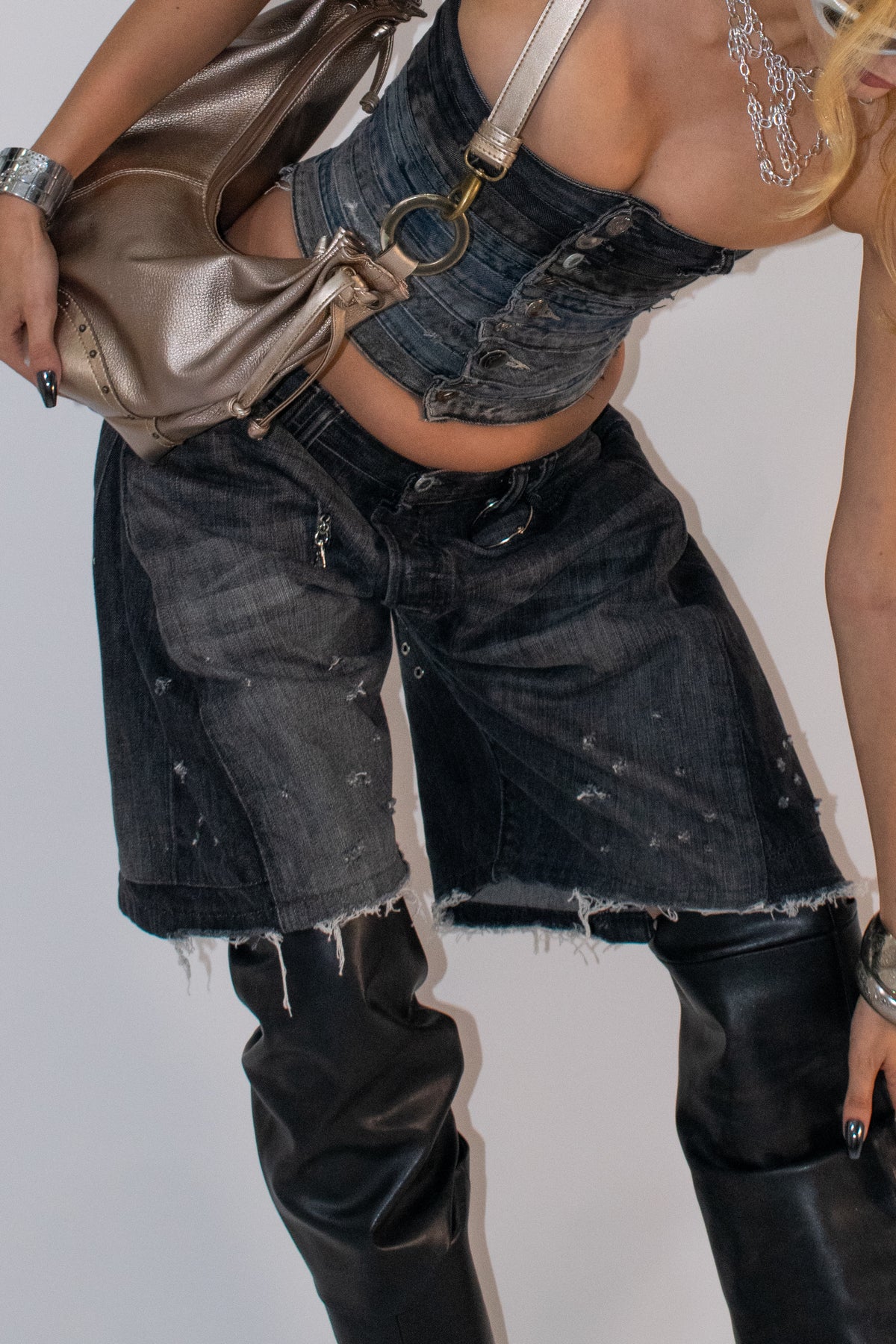 UPCYCLED GRAY JORTS FT. CCL