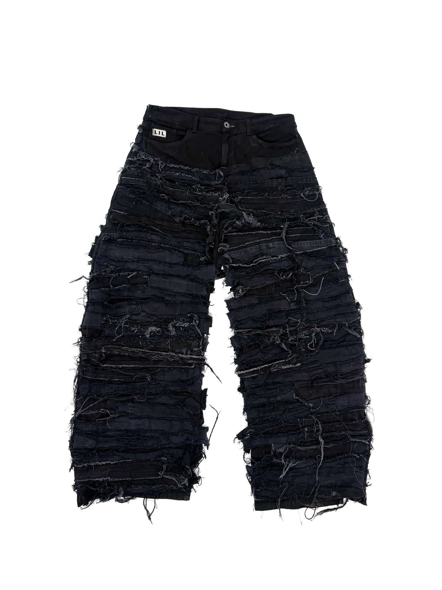 DESTROYED BLACK PANTS