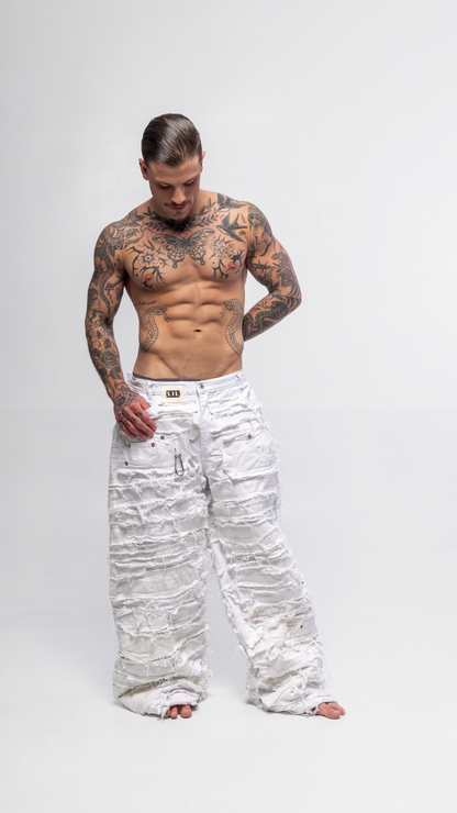 DESTROYED PANTS (WHITE)