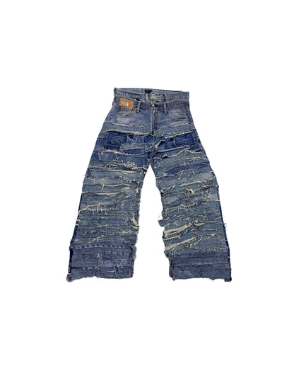 DOUBLE DESTROYED PANTS (Blue)