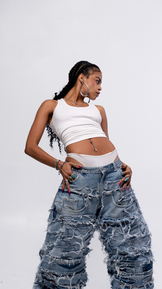 DESTROYED PANTS (LIGHT BLUE)