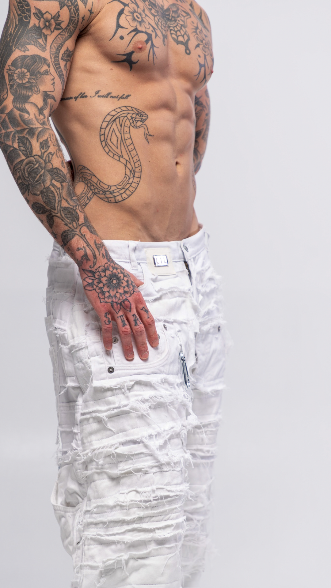 DESTROYED PANTS (WHITE)