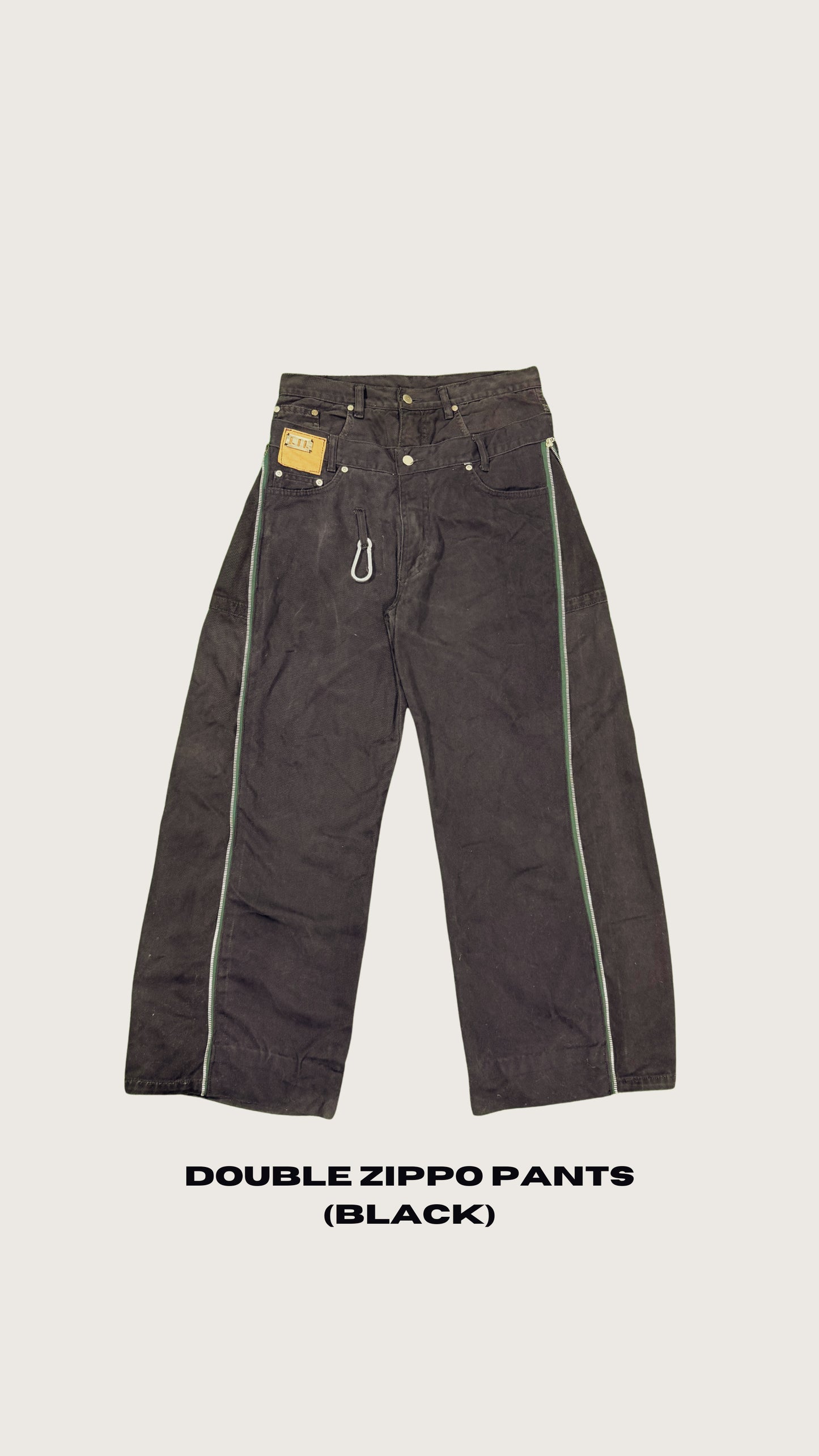 DOUBLE ZIPPO PANTS (BLACK)