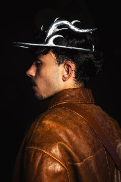BELT JACKET (brown leather)