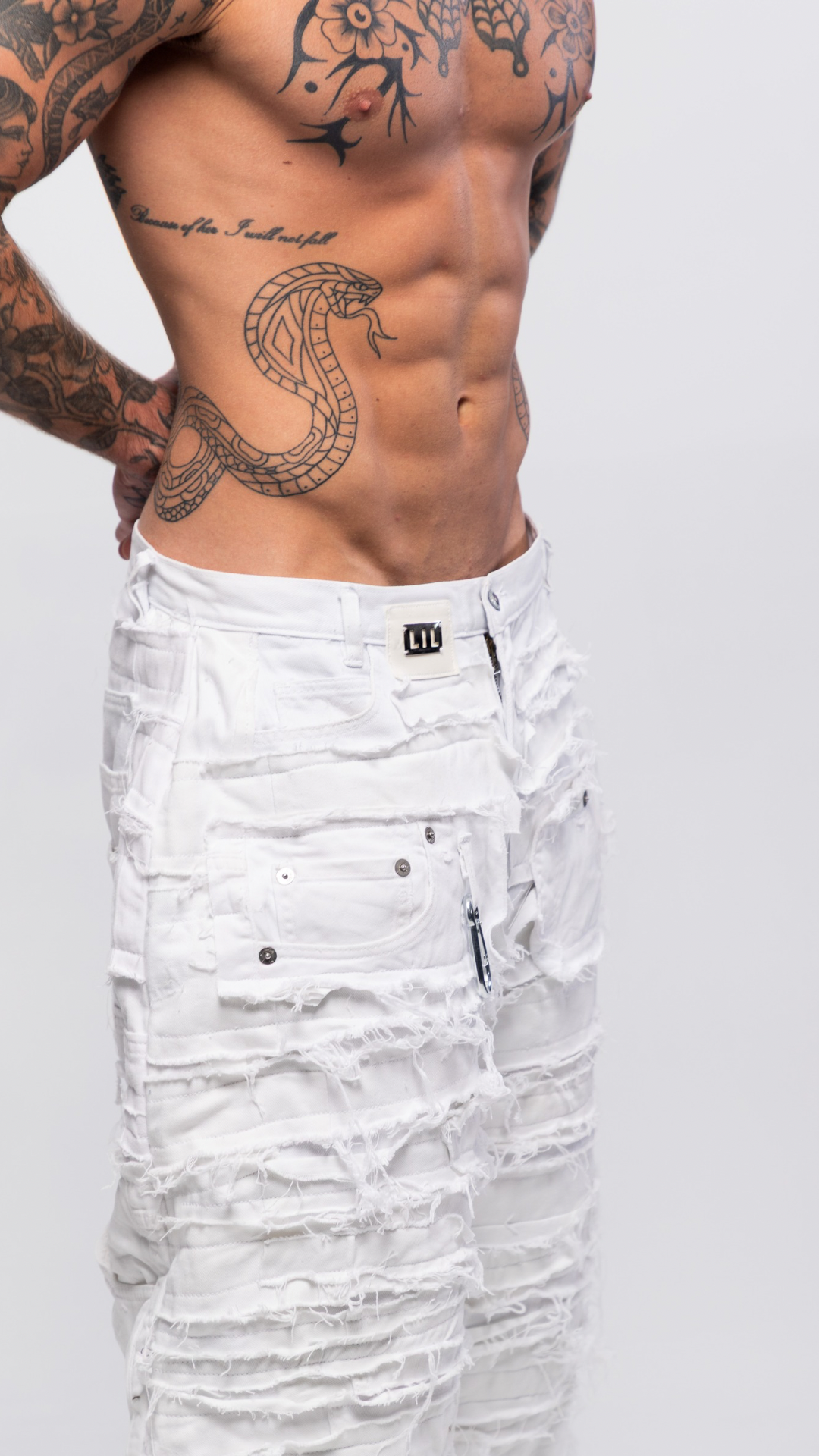 DESTROYED PANTS (WHITE)