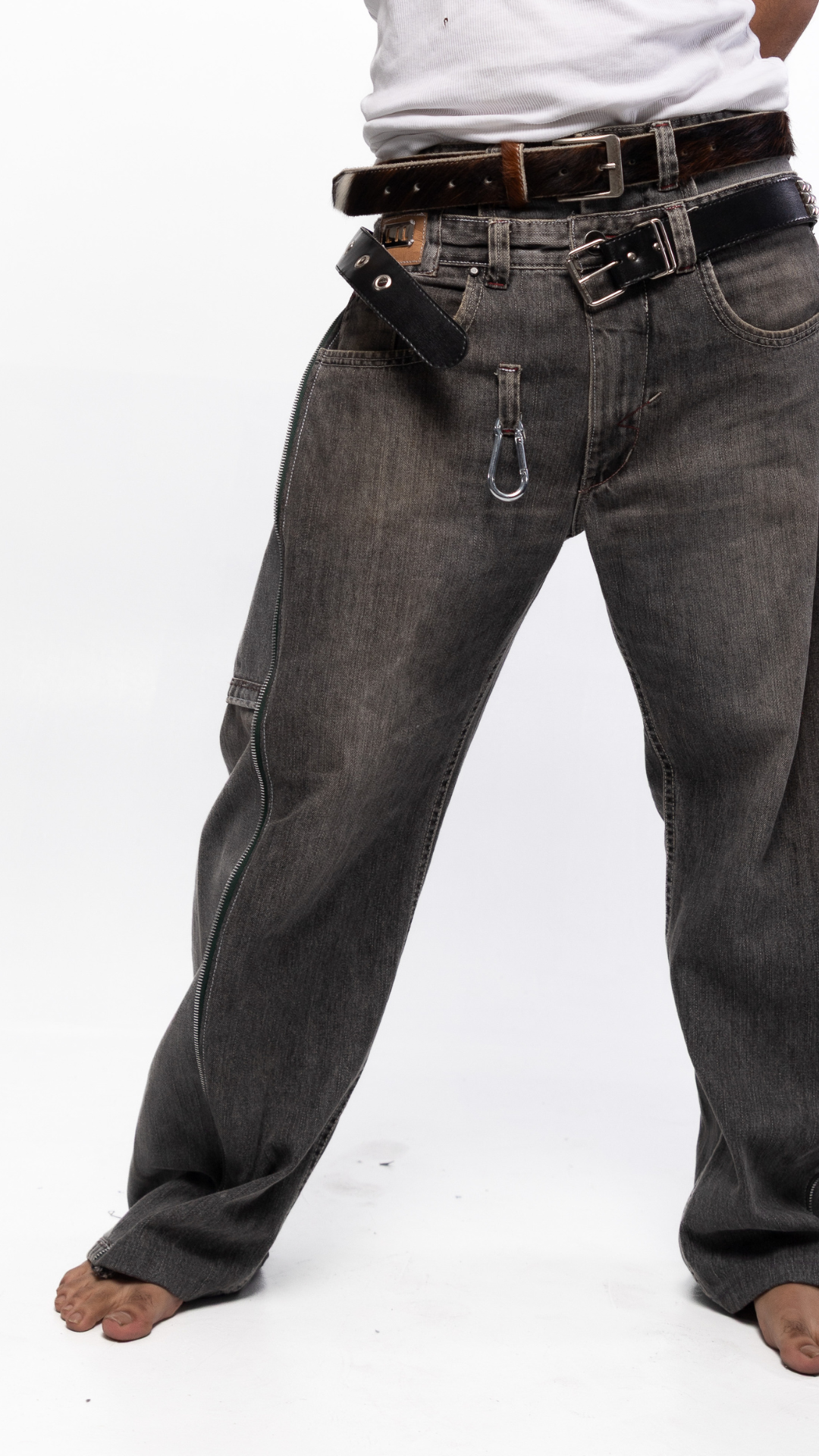 DOUBLE ZIPPO PANTS (GREY)