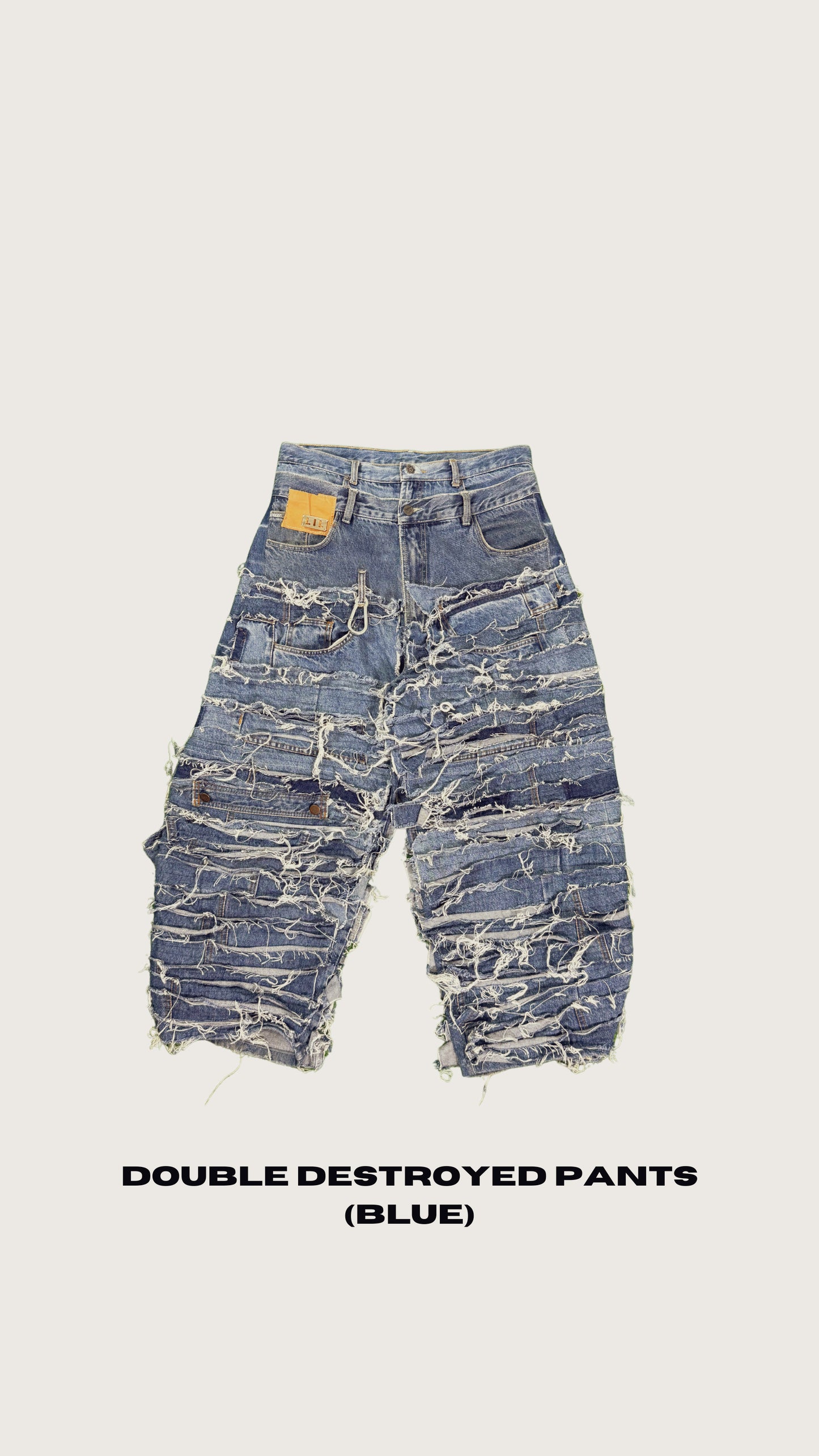 DOUBLE' DESTROYED PANTS (BLUE)