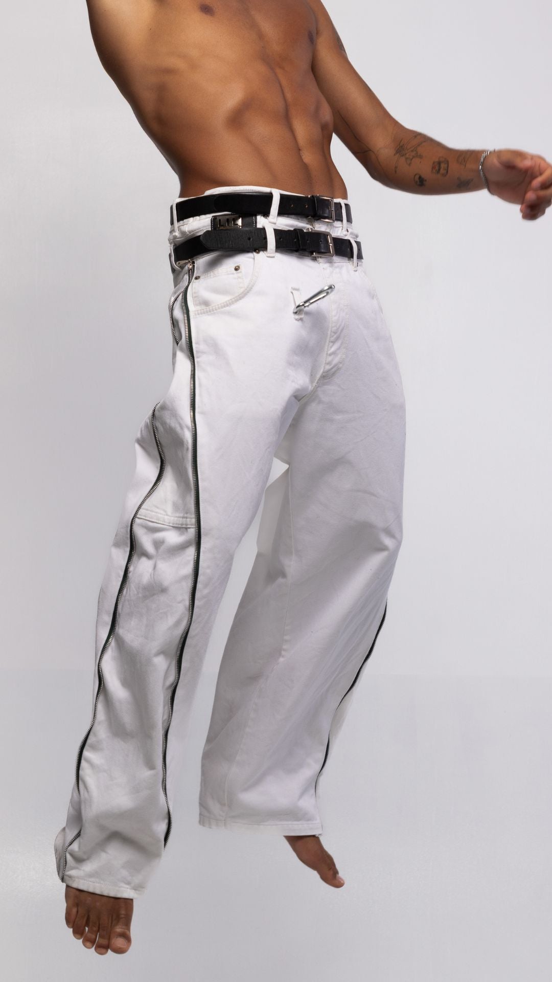 DOUBLE ZIPPO PANTS (WHITE)