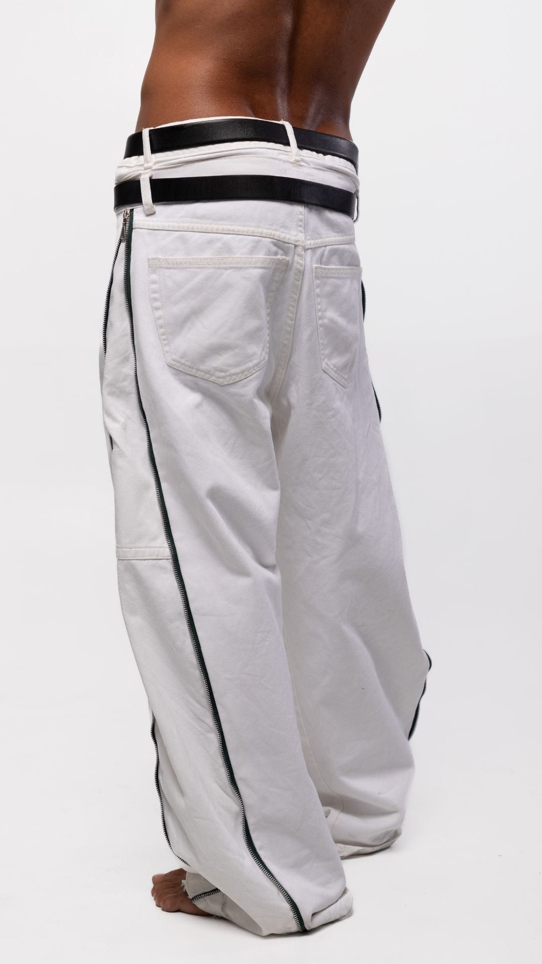 DOUBLE ZIPPO PANTS (WHITE)