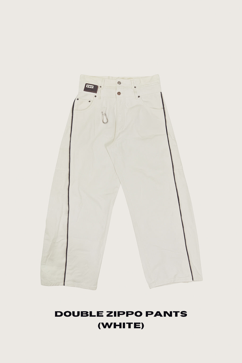 DOUBLE ZIPPO PANTS (WHITE)